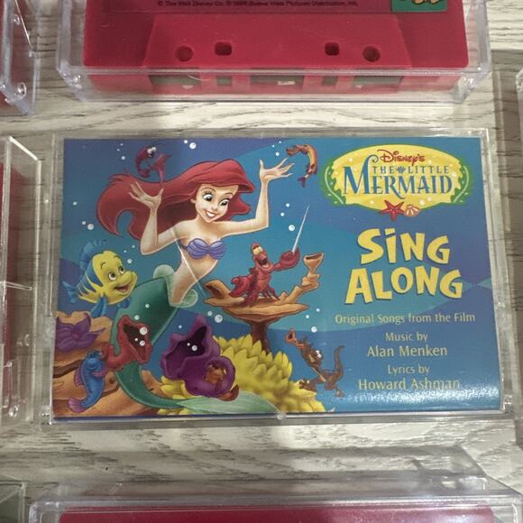 Lot Of Disney Sing-A-Long Cassettes Little Mermaid Cinderella Lion King - Picture 7 of 9